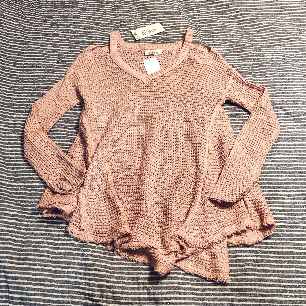 NWT Elan Blush Cold shoulder thermal